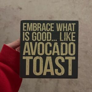 Black and Cream Decorative Sign